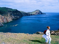 Wandern auf der Halbinsel Ponta Lourenço im Osten von Madeira : Andrea, Wanderin